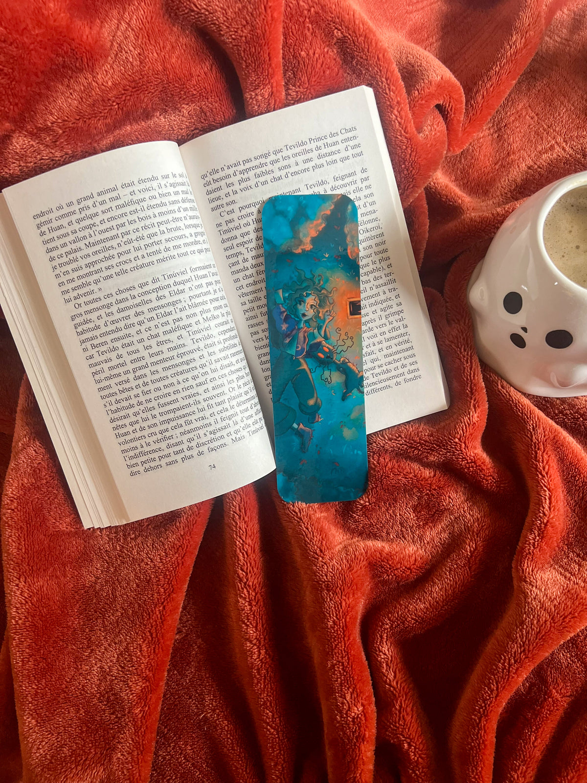 Marque-page Spooky et Prunille nuit étoilé